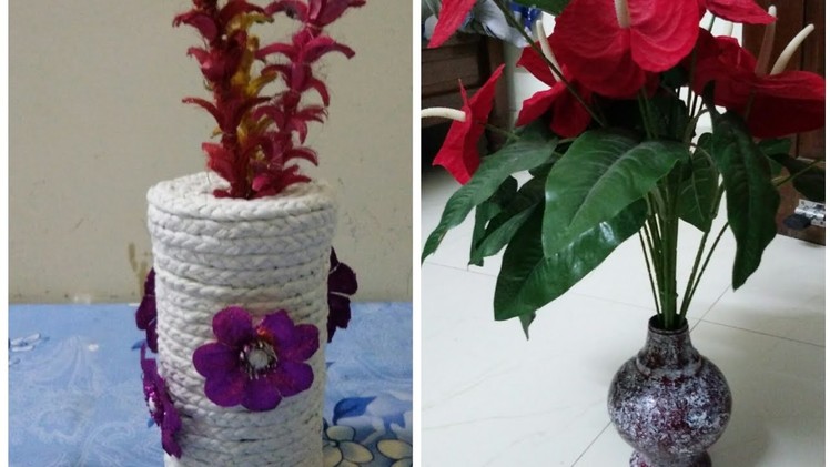 Two types of flower vase from waste things DIY