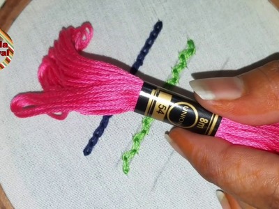 3 basics hand embroidery stitches for beginners.online class 1
