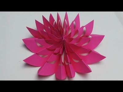 3D paper snowflakes,paper cutting flowers design,Diwali and Christmas decoration ideas Handmade,