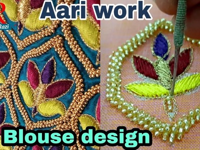 Aari work blouse !! best design aari work blouse !!hand embroidery !! very easy stitch