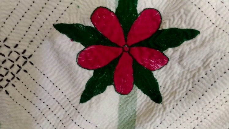 Beautiful Hand Embroidery Nakshi Kantha Design video,Bangladeshi traditional  nakshi kanthaনকশীকাঁথা