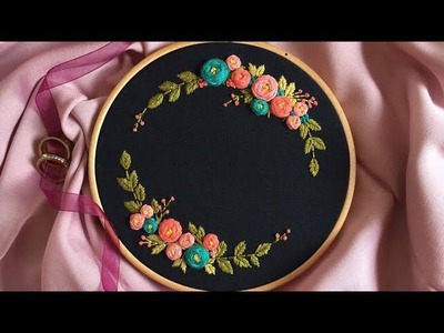 Beautiful roses stitches hand embroidery | Hand embroidery stitch flower