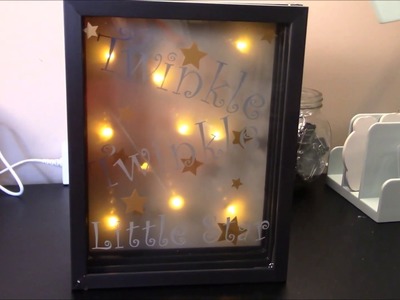 Cricut - 3D lighted frame with Dollar Tree materials and your cricut