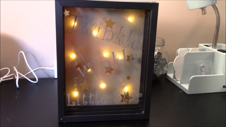 Cricut - 3D lighted frame with Dollar Tree materials and your cricut