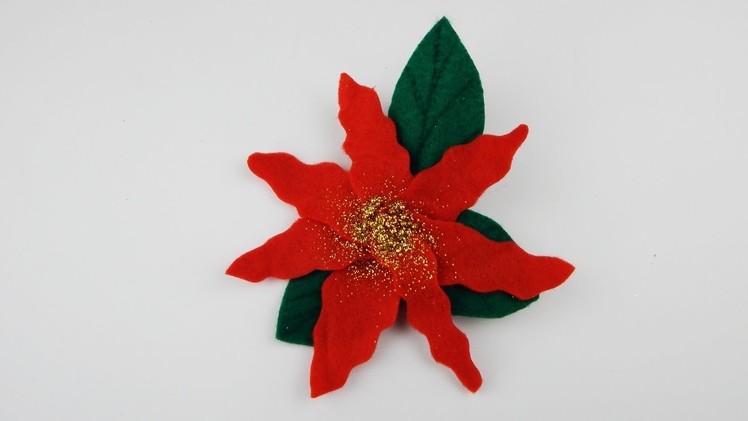 Decoration felt poinsettia DIY deco winter rose Deko Weihnachtsstern