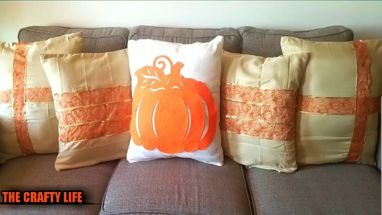 DIY Dollar Tree Fall pillows????. DIY Almoadas del Dollar Tree