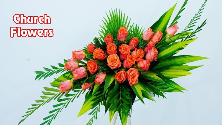 DIY Floral Arrangements for Church|ORANGE ROSE Basic Flower|Eps 24