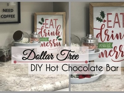 DIY Hot Cocoa and Coffee Bar | Christmas | Dollar Tree