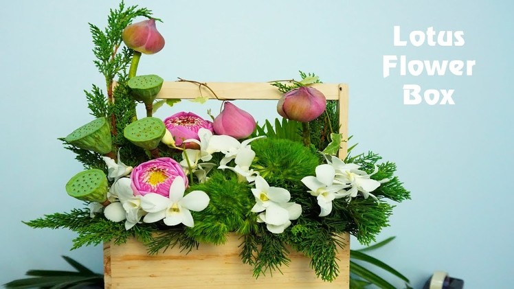 DIY Lotus Flower congratulation in box| Flower trends