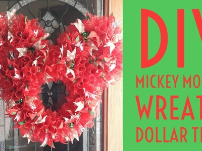 DIY Mickey Mouse Wreath|Dollar Tree