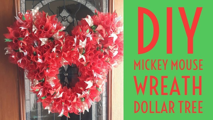 DIY Mickey Mouse Wreath|Dollar Tree