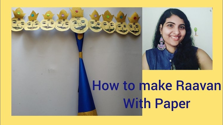 DIY Paper Ravana for Dussehra at home.Easy Ravana. Dussehra crafts
