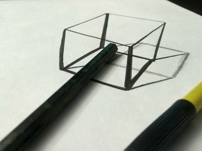 Drawing 3D cube | optical illusion | easy 3D drawing for beginners