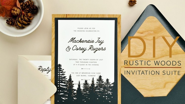 Easy DIY Rustic Wedding Invitations