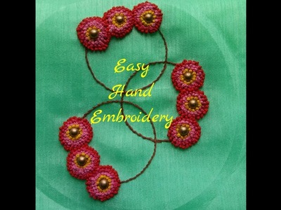 Easy hand Embroidery: stem stitch and French knot