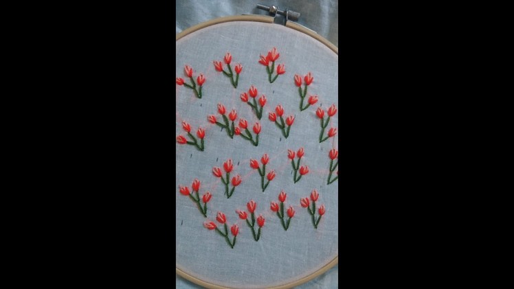 Hand embroidery: all over design tutorial