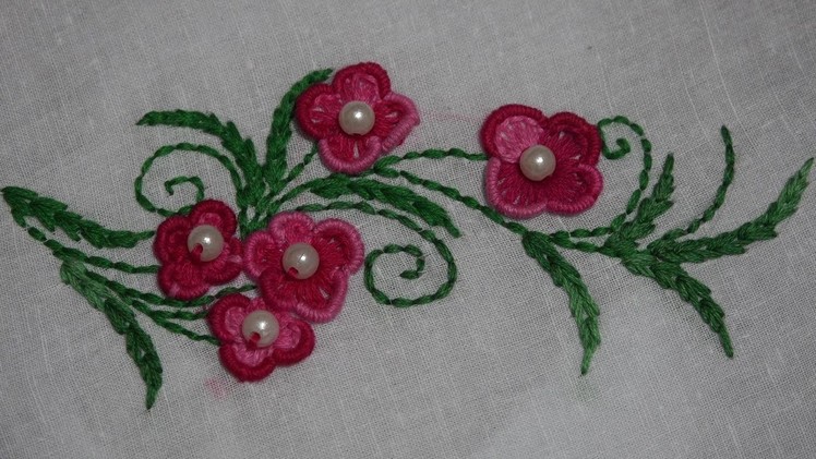 Hand Embroidery : Brazilian Embroidery : Flower Embroidery