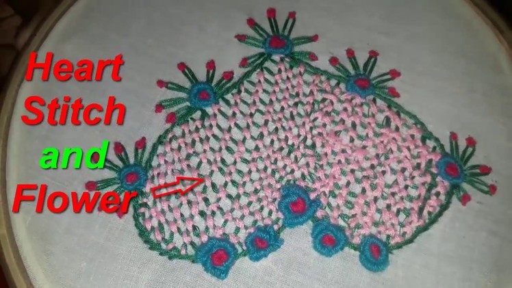 Hand Embroidery Couching Stitch Simple Heart - Hand Stitch Colours Boutique by Nasrin