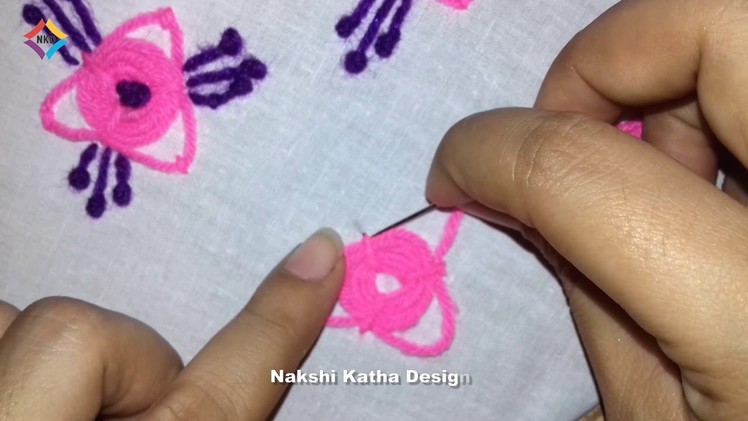 Hand embroidery Flower Design