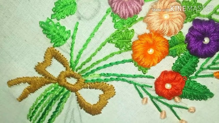 Hand Embroidery for Beginners | Flowers bouquet | Loose Bullion Knot | Fly Stitch | Satin Stitch