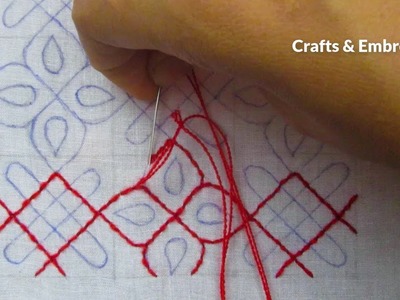 Hand Embroidery, Latest Nakshi kantha stitch tutorial, Nakshi kantha design, Crafts & Embroidery