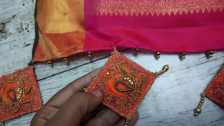 Hand embroidery Saree kuchu design 3 (idea sharing)