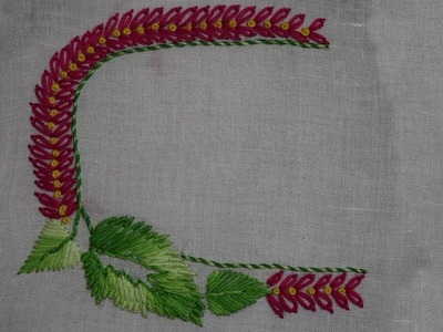 Hand Embroidery Work : Brazilian Embroidery & Lazy Daisy Stitch