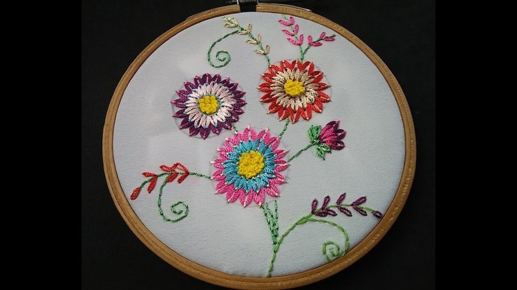 Hand Embroidery - Woven Oval Stitch