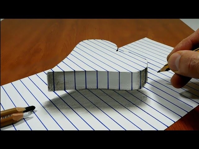 Heart Drawing|How To Draw a Heart on Paper|3d Drawing