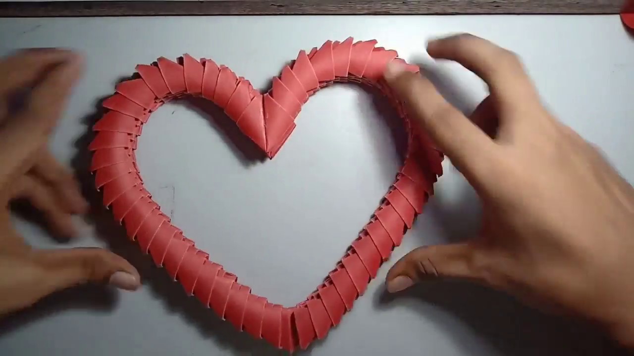 How Make 3D Origami Heart