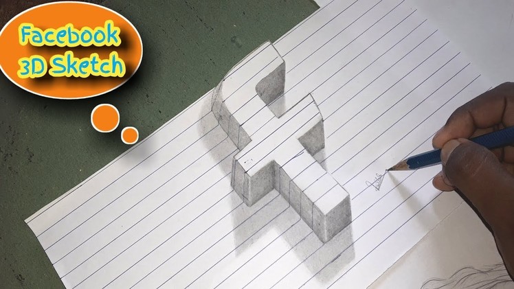 How to draw 3D letter "F" || How to draw 3D sketch