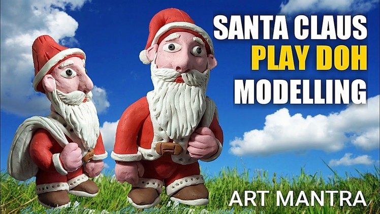 How to make Santa Claus DIY play doh | make Santa Claus for Christmas | DIY  Santa Claus