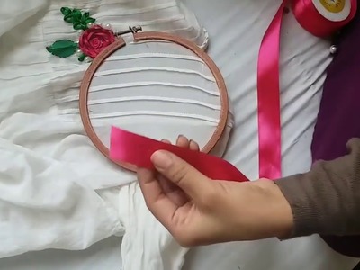 Ribbon Embroidery Flower:Hand Stitches Tutorial For Beginners