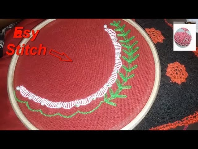 হাতের কাজ || জামার গলার ডিজাইন || Easy Stitch Neckline Designs || Hand embroidery Neck Design 2019