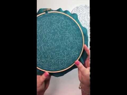 Transferring Hand Embroidery Patterns to Dark Fabric - Alternate Method