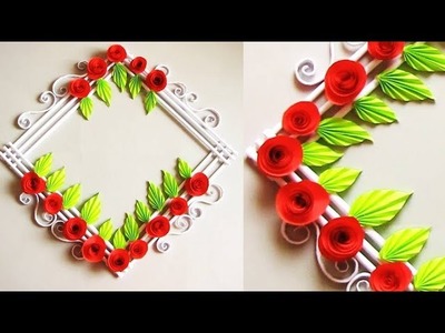 Wall Decoration Ideas | Beautiful Wall Hanging Making at Home | Paper Flower Wall Hanging е5
