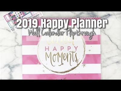 2019 Happy Planner WALL CALENDAR Flipthroug | At Home With Quita