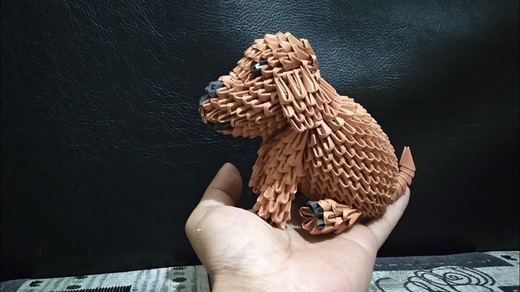 3d origami miniature poodle dogs tutorial (easy)