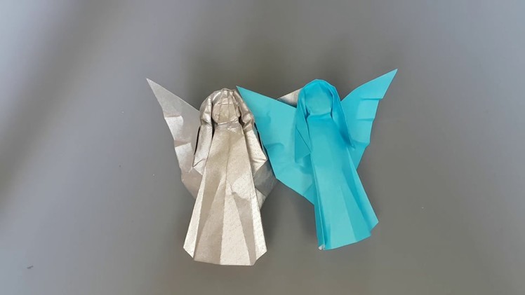 Anioł na czubek choinki. Origami Angel by John Smith