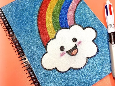 DIY Glitter kawaii notebook