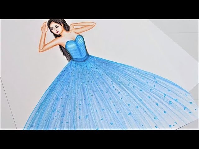 Easy drawings | How to draw a wonderful dress