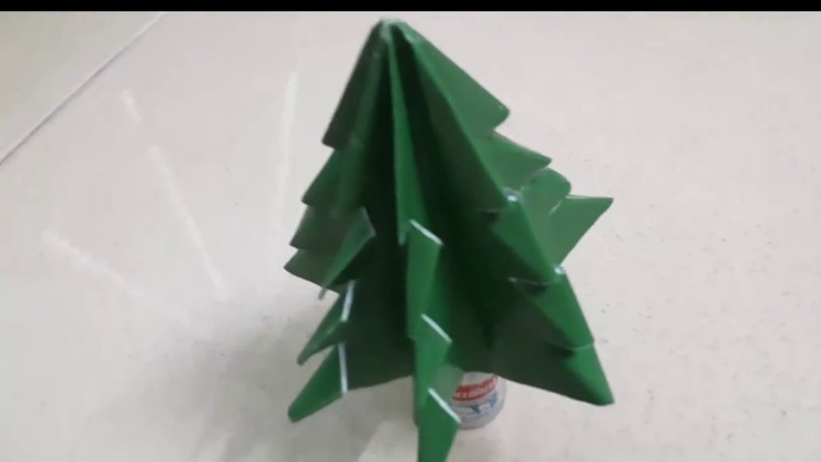 Folding small origami christmas tree in Noel season Gấp cây thông Noel