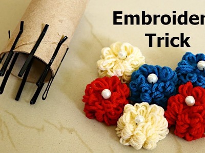 Hand Embroidery Amazing Trick | Easy Embroidery Trick | Making Flowers with Simple Tricks
