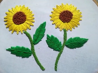 Hand Embroidery For Beginners Lazy Daisy Sun Flower