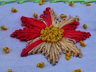 Hand Embroidery:  Gorgeous Borderline design with pistil stitch (Part #5)  by ♥♥D'Nokshi♥♥