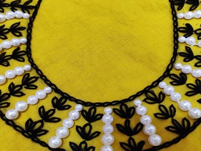 Hand Embroidery Neck Designs for Kurti.suits