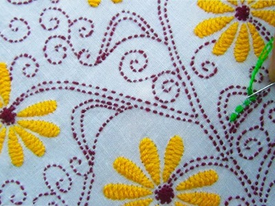 Hand Embroidery,Phulkari Dupatta, Chadar Embroidery Design