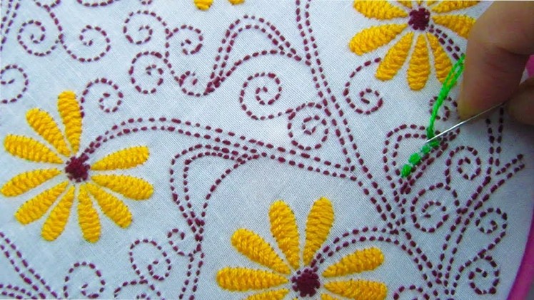 Hand Embroidery,Phulkari Dupatta, Chadar Embroidery Design