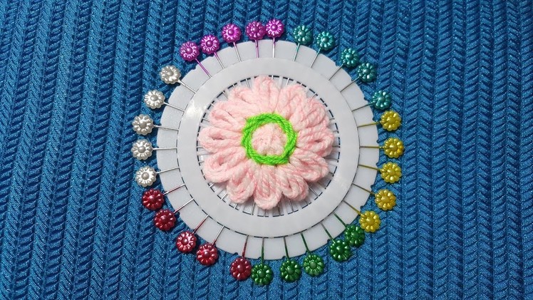 Hand Embroidery Trick Flower Design #12