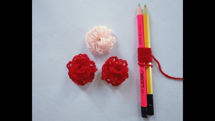Hand embroidery. Trick embroidery. Easy rose flower making. Flowers to stitch on winter wear.